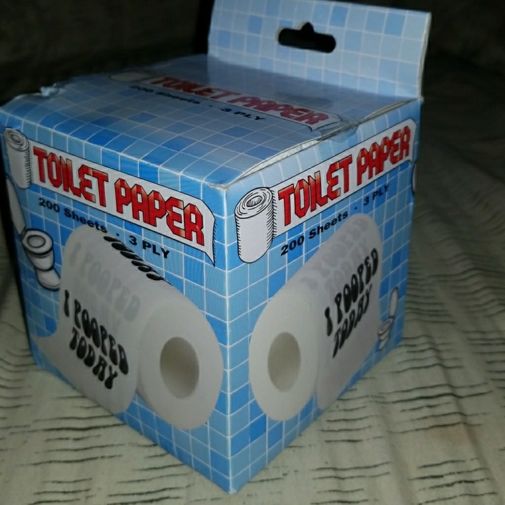 Funny Toilet "I pooped today" paper